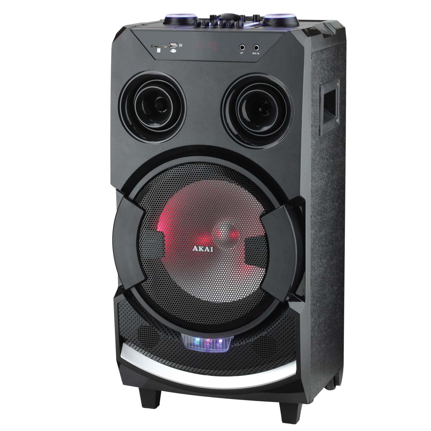 AKAI karaoke 300W, FM, BT, USB, SD, rasvjeta, baterija, be�. mikrofofon ABTS-112