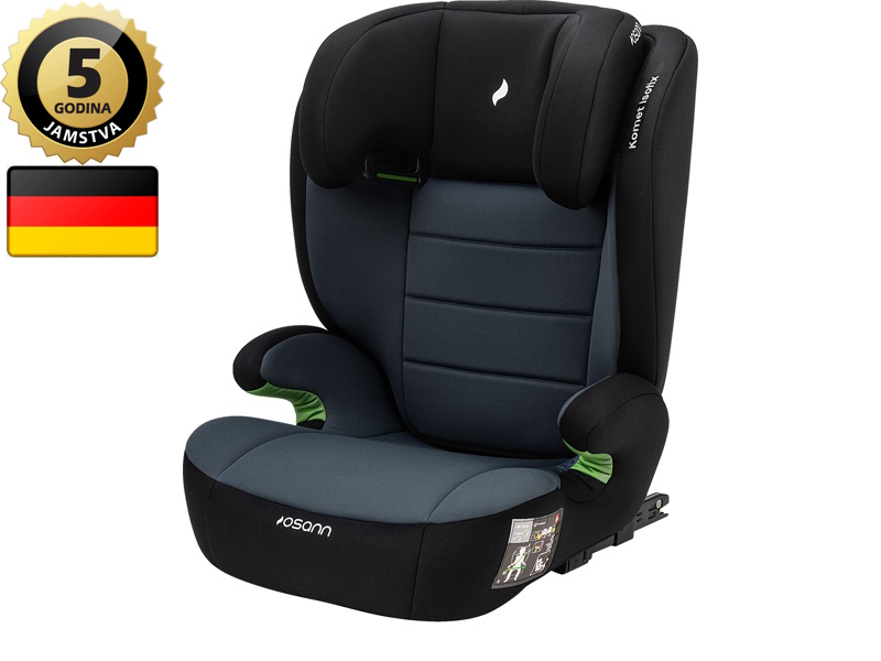 OSANN autosjedalica Komet, i-Size, Isofix 100-150cm, crna JAMSTVO 5GOD