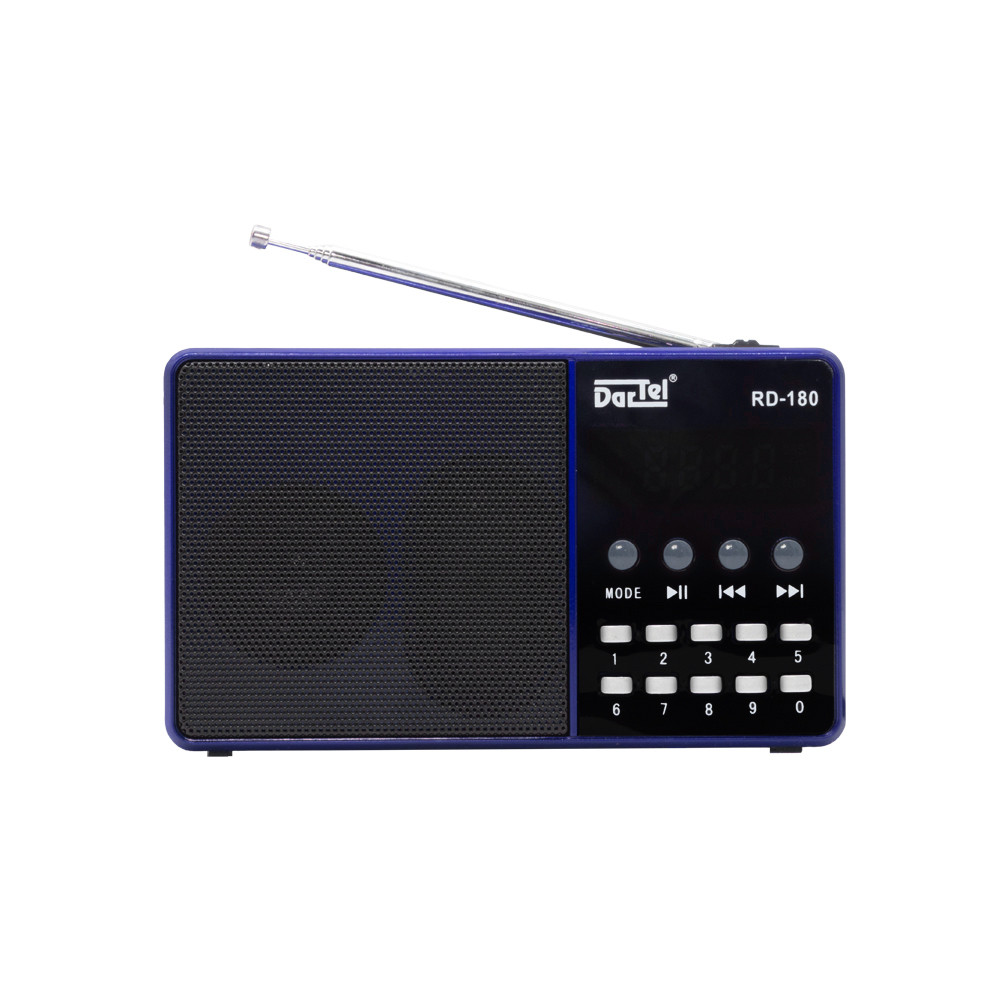 Dartel radio FM, Bluetooth, punjiva baterija, RD-180 Plavi