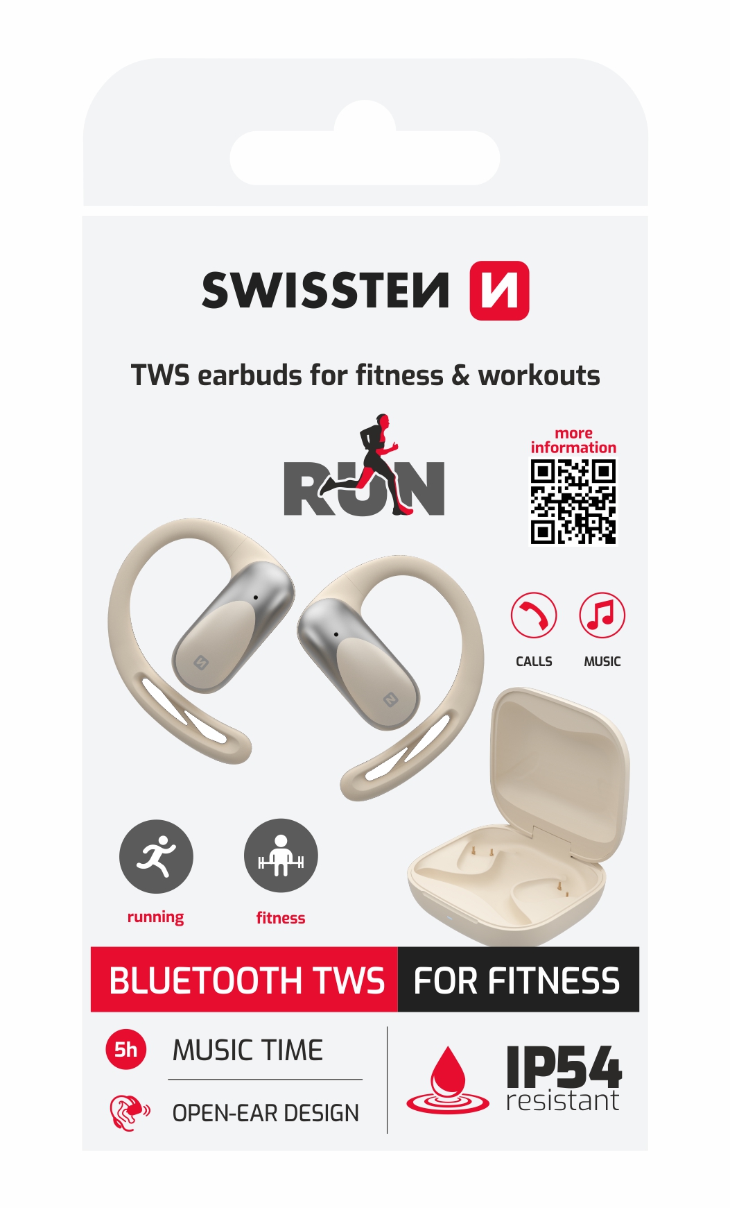 SWISSTEN slu�alice Bluetooth, RUN Open, ANC, IP54 Tr�anje i fitness, be�