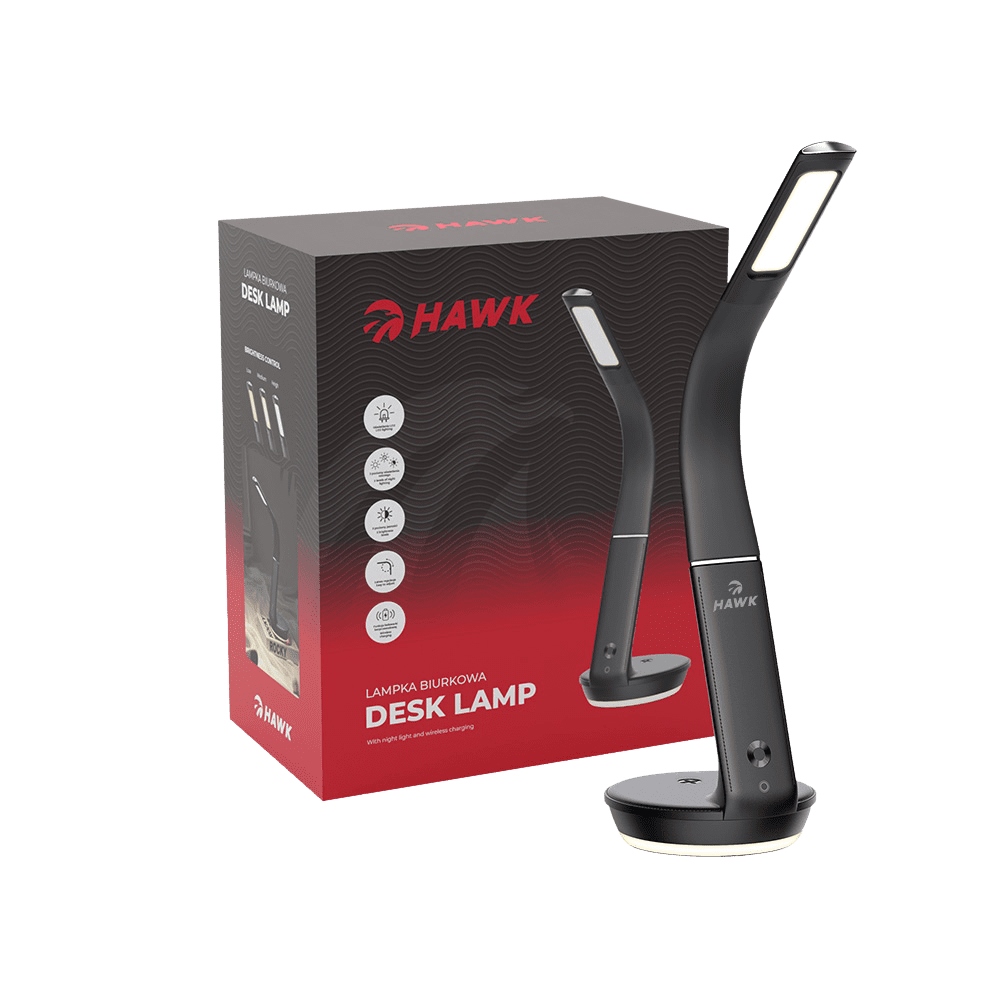 Manta LED stolna svjetiljka, be�i�ni punja�, savitljiva, prigu�iv LED, HW-LAMP02