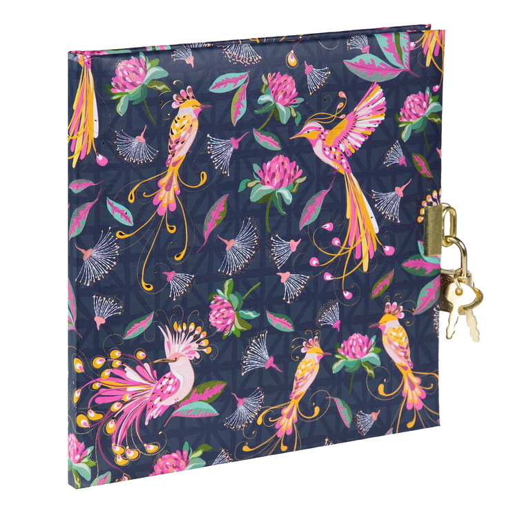 GOLDBUCH Dnevnik 17x17 cm, 96 stranica Tropical birds blue