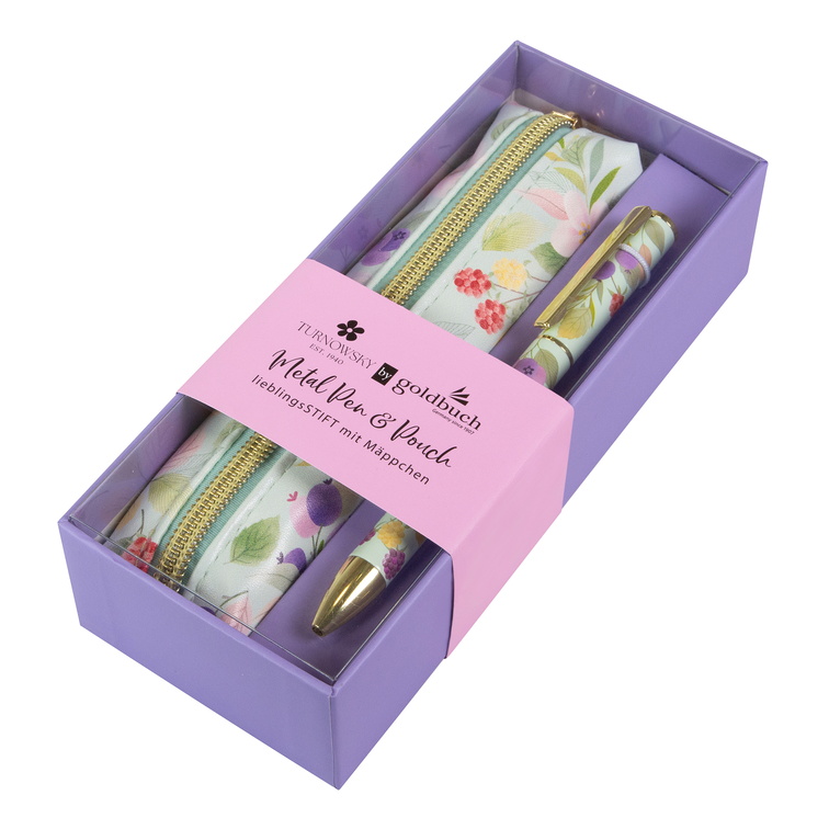 GOLDBUCH kemijska olovka sa pernicom Blissful Blossom lilac !!