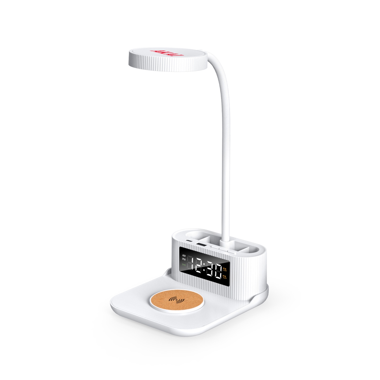 AKAI LED svjetiljka, punja� za mobitel, sat, budilica, organizator, USB ACRW3000
